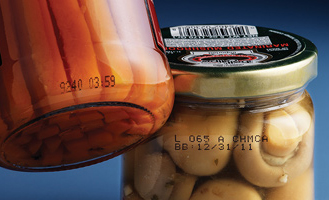 食品喷码机在食品包装罐上喷印日期